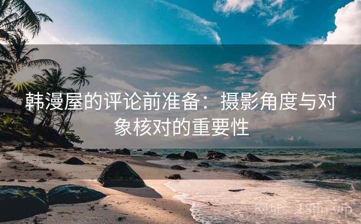 韩漫屋的评论前准备：摄影角度与对象核对的重要性