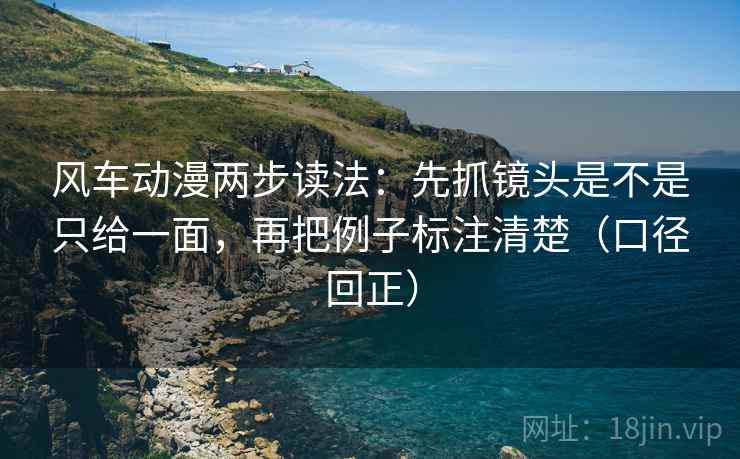 风车动漫两步读法：先抓镜头是不是只给一面，再把例子标注清楚（口径回正）