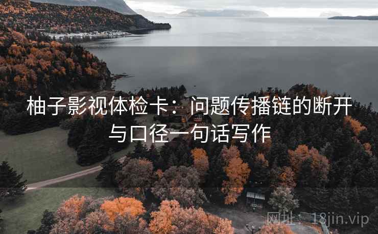 柚子影视体检卡:问题传播链的断开与口径一句话写作 柚子影视体检卡:问题传播链的断开与口径一句话写作