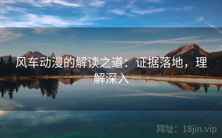 风车动漫的解读之道:证据落地,理解深入 风车动漫的解读之道:证据落地,理解深入