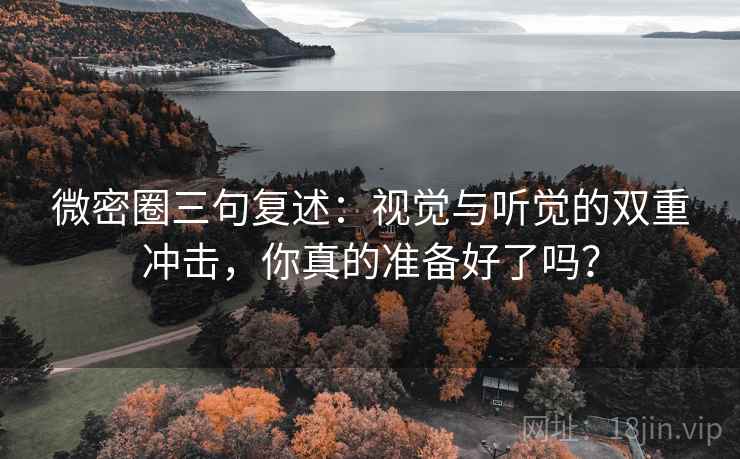 微密圈三句复述：视觉与听觉的双重冲击，你真的准备好了吗？
